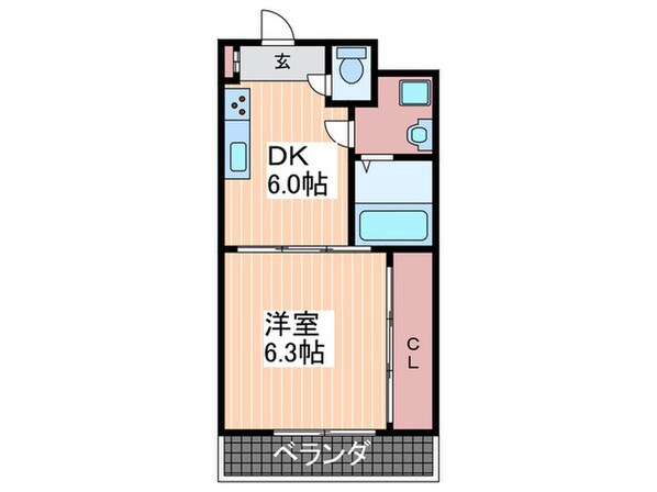 ノ－ブル平和大通りの物件間取画像